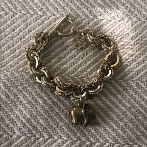 Ann Taylor gold link elephant bracelet